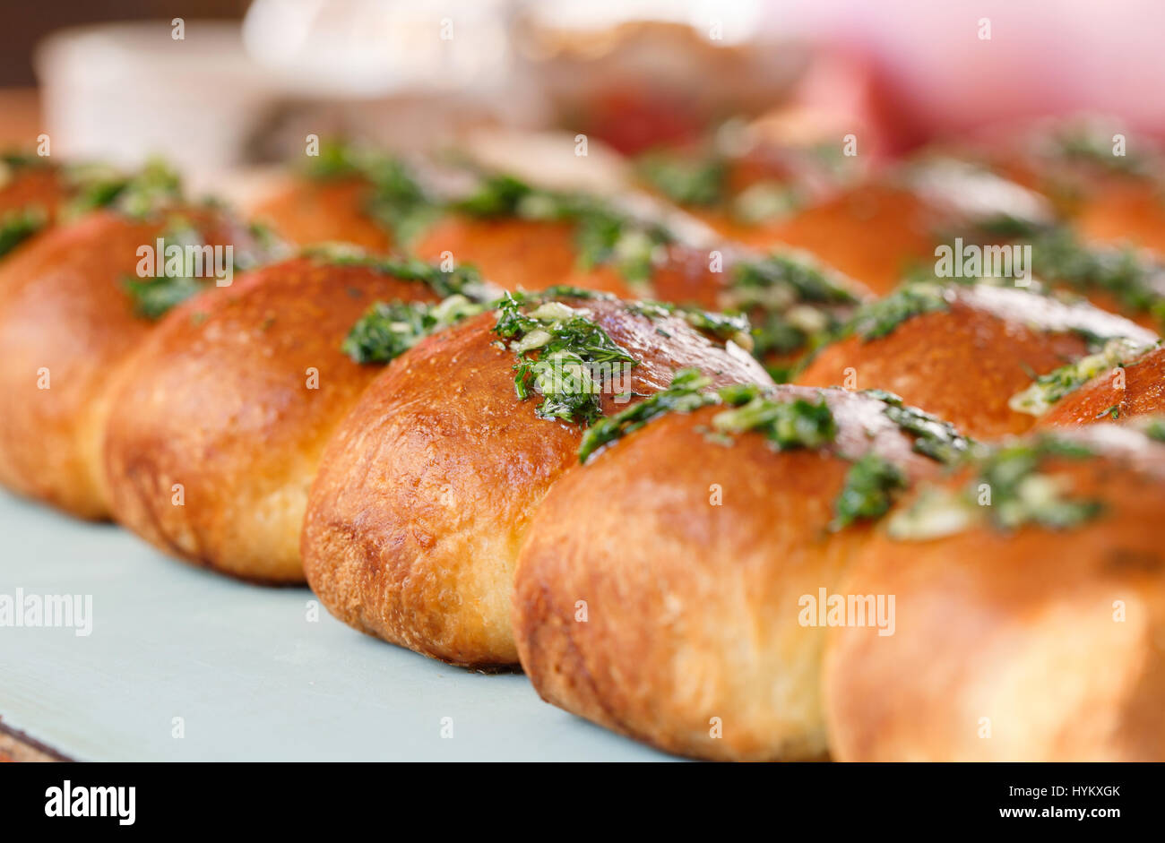 Delicious patties with parsley. Stock Photo