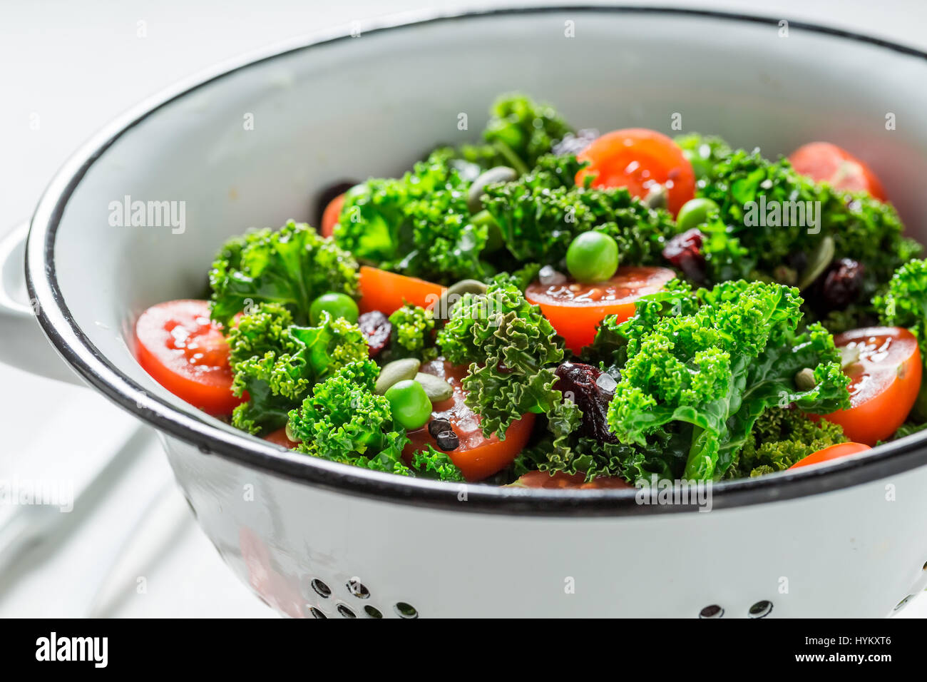 Spring kale salad full of vitamin and minerals Stock Photo - Alamy