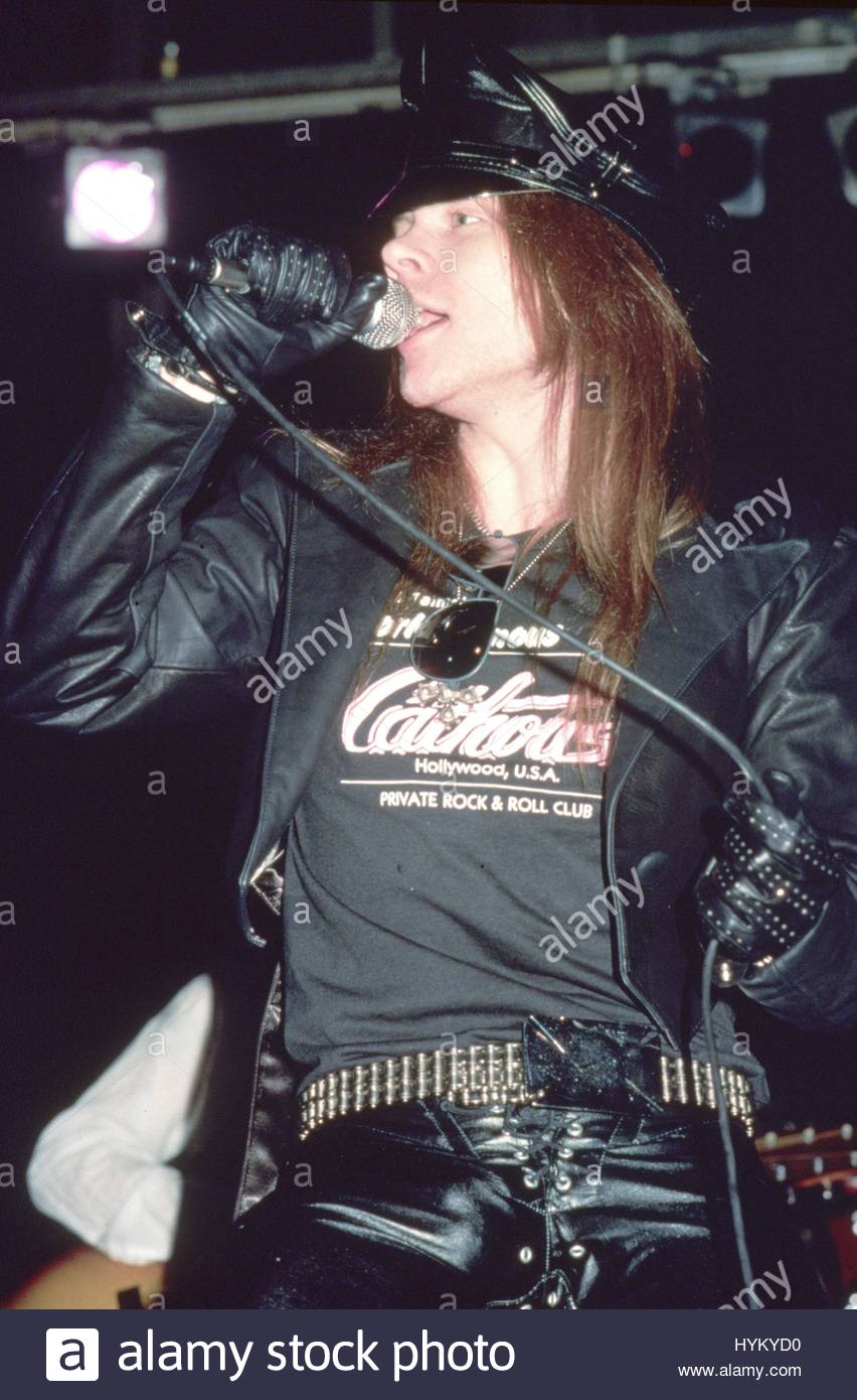 Axl Rose Of Guns N Roses Performing Live In The Early 1990 S C Stock Photo Alamy