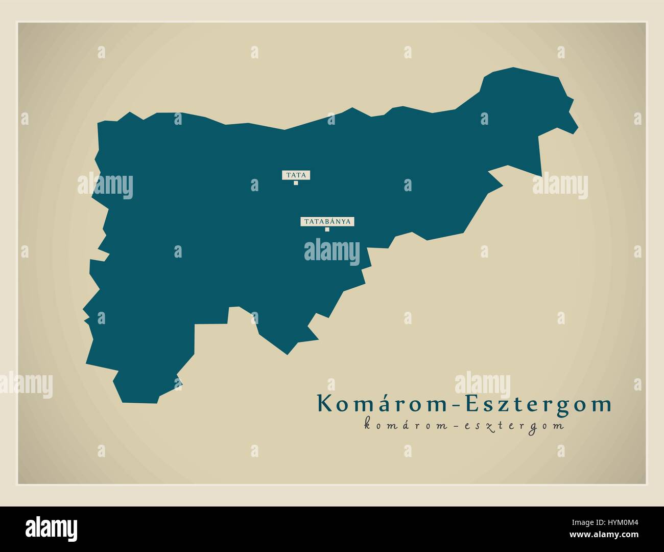 Modern Map Komarom Esztergom HU Stock Vector Image & Art Alamy