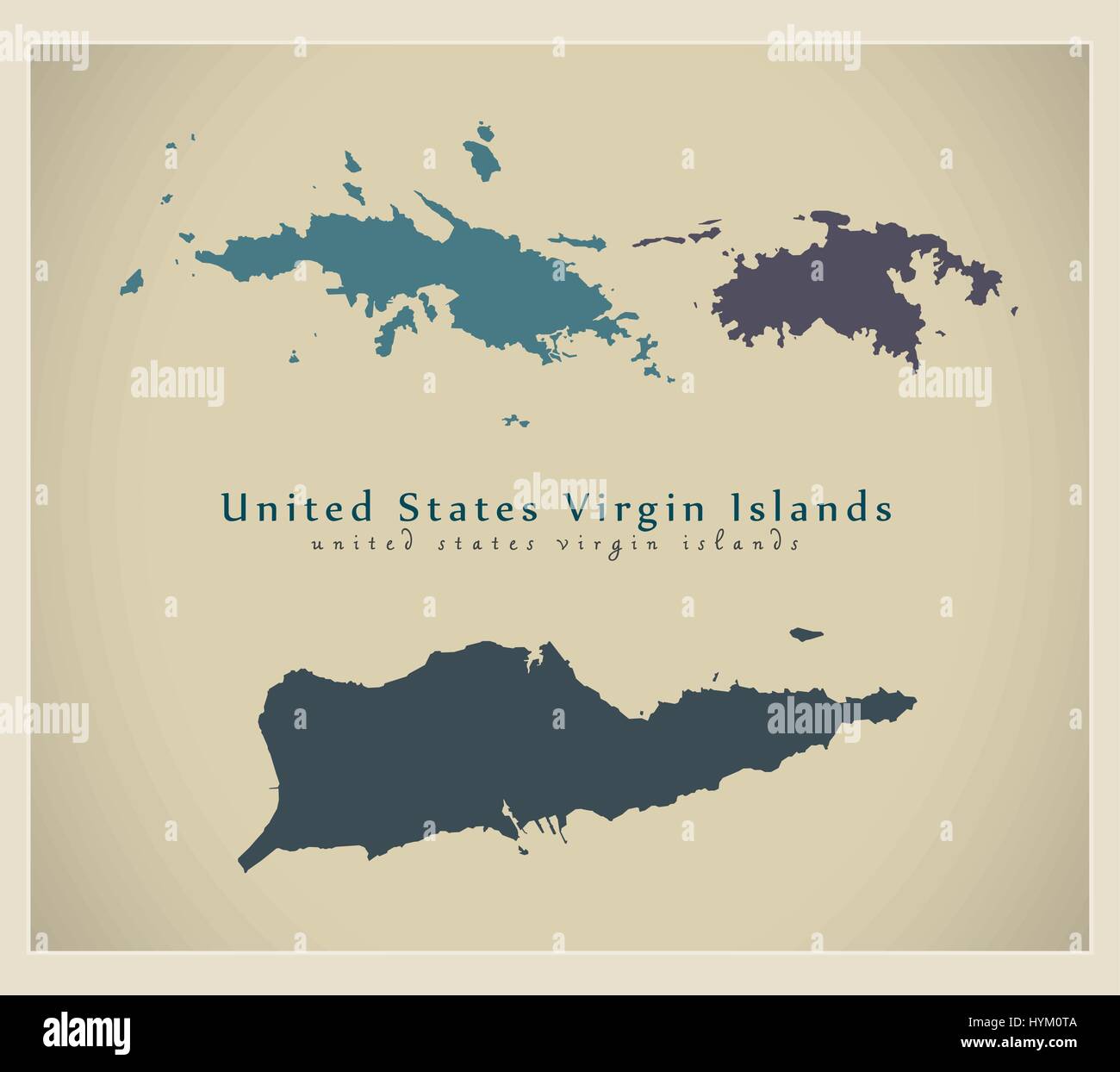 Political Map Vector Vectors Hi Res Stock Photography And Images Alamy Modern Map United States Virgin Islands Political Details Vi HYM0TA 