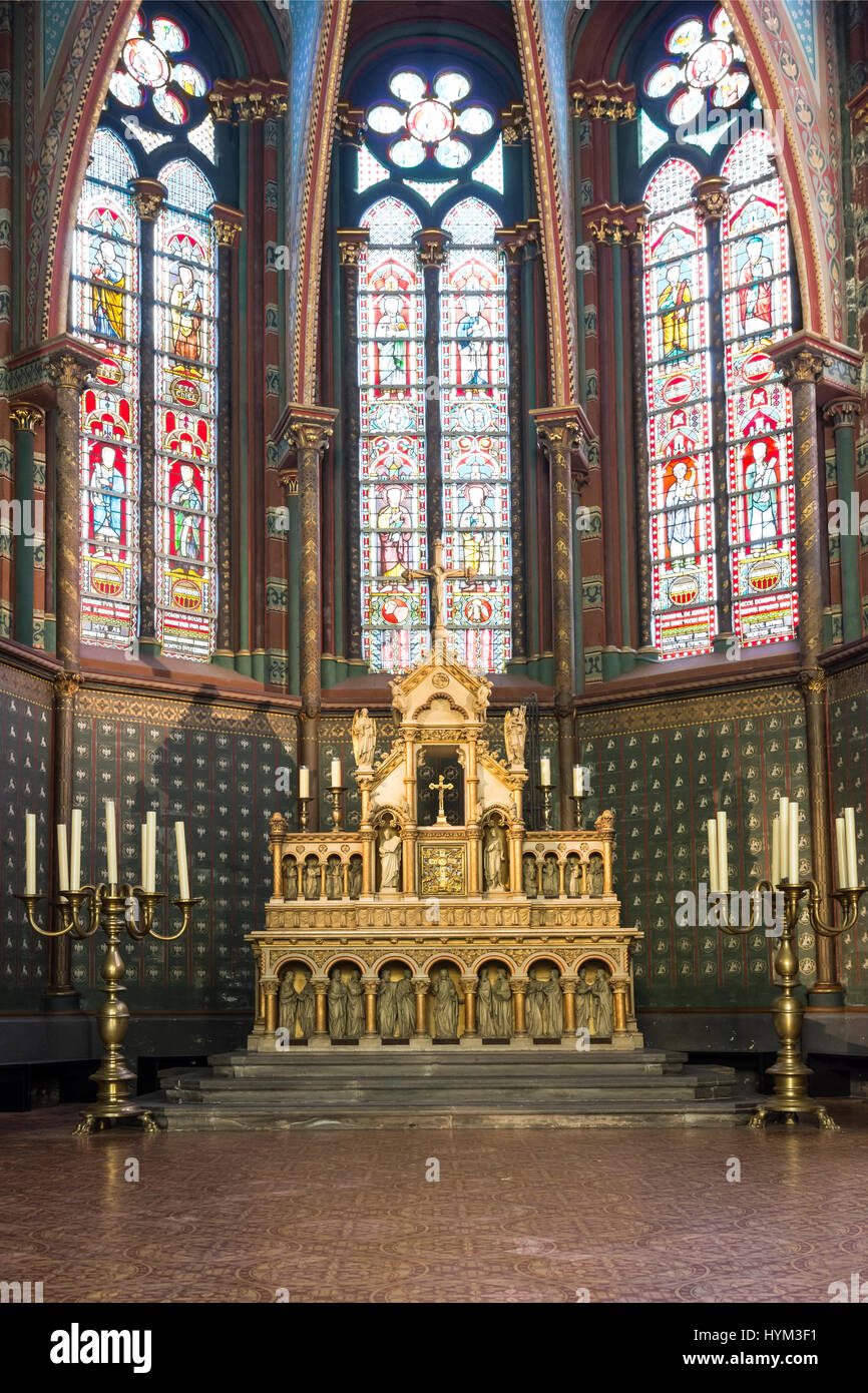 The Saint Marie-Madeleine church in Brussels Stock Photo