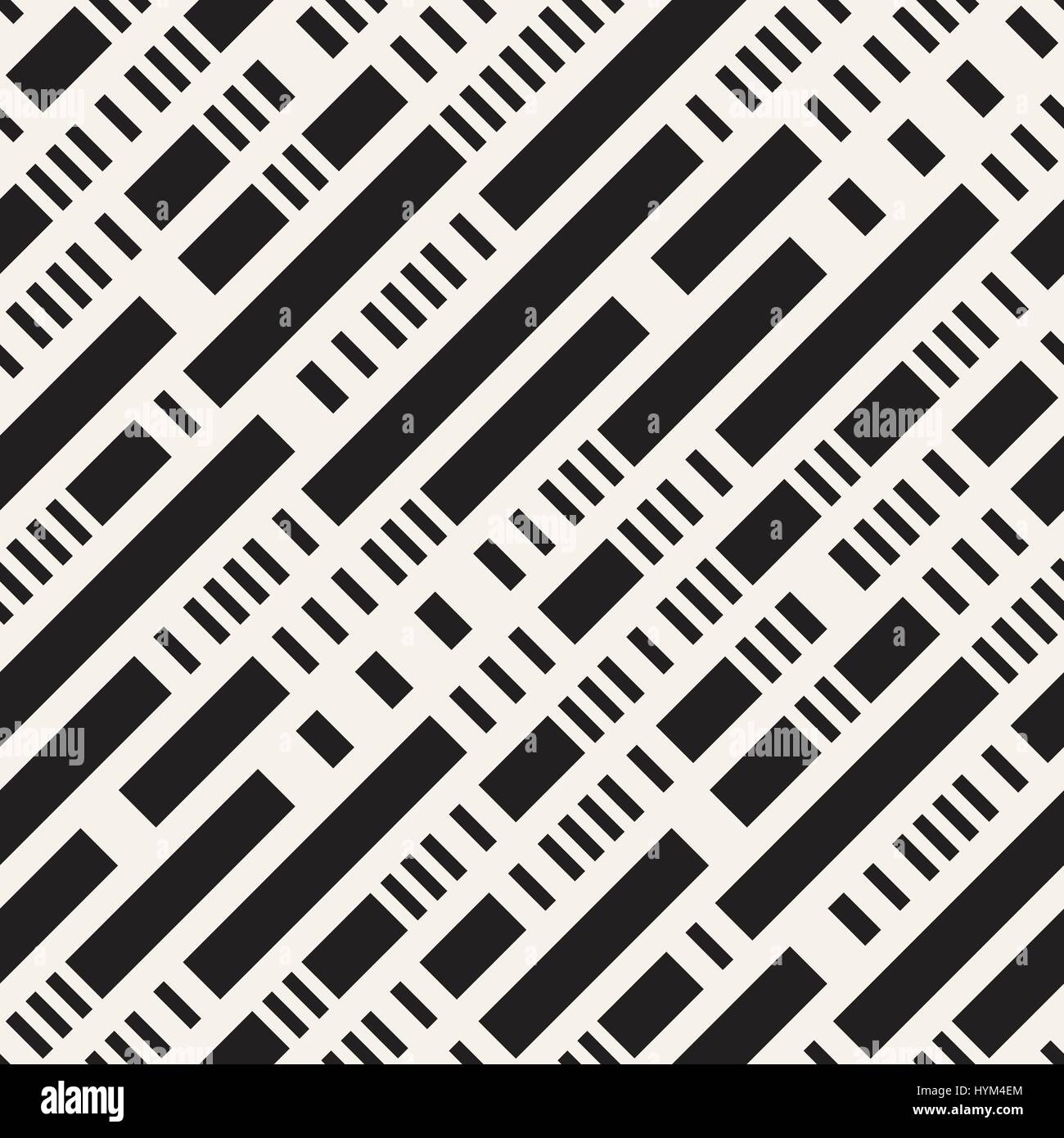 Black and White Irregular Dashed Lines Pattern. Abstract Vector ...