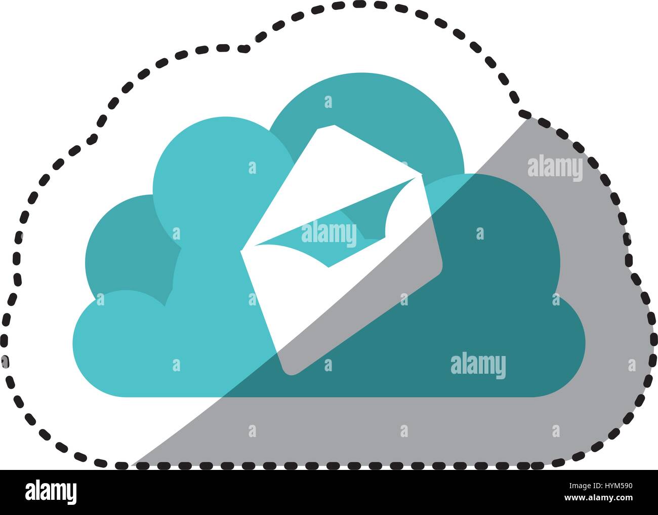 global cloud online sticker message icon Stock Vector Image & Art - Alamy