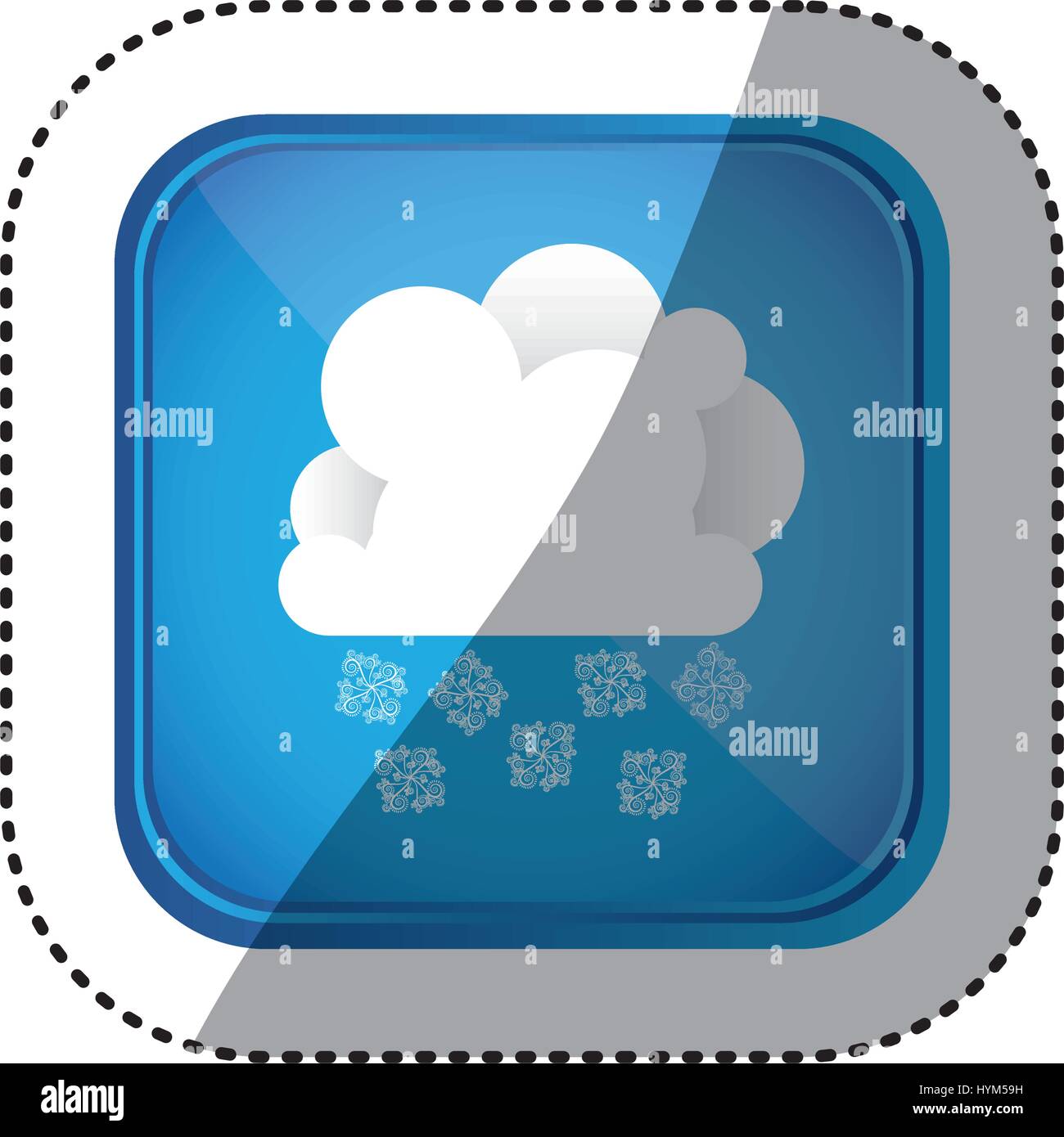 Winter weather day button icon Stock Vector Image & Art - Alamy