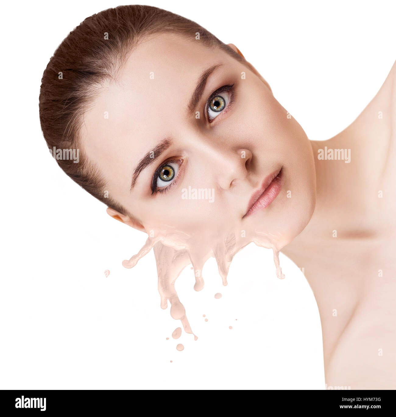 Woman face foundation hi-res stock photography and images - Alamy