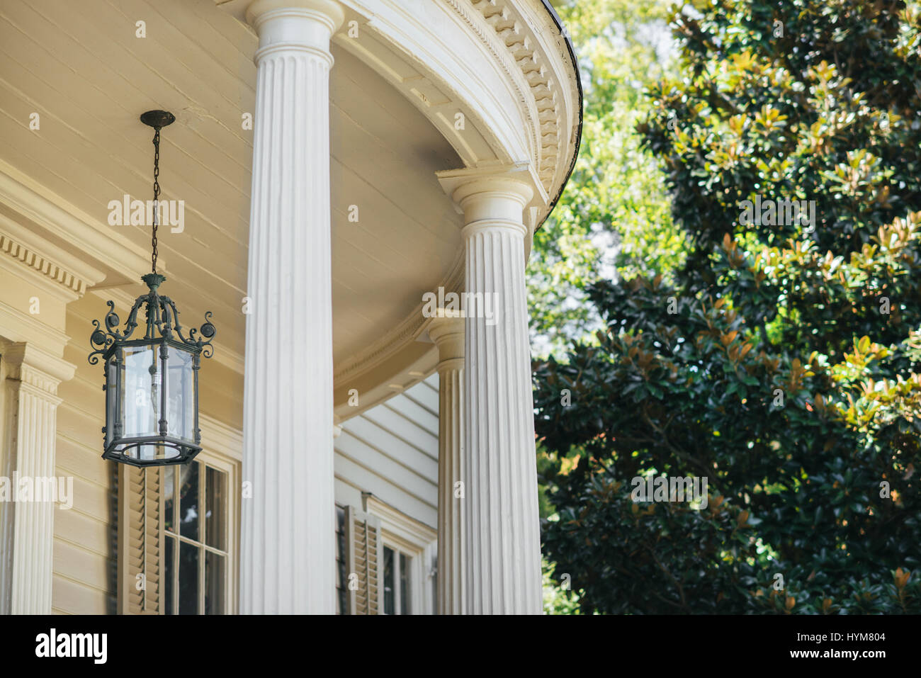 Outdoor Lighting Fixture And Columns Of A Historic Charleston Home Outdoor Lighting Fixture And Columns Of A Historic Charleston Home In South Ina