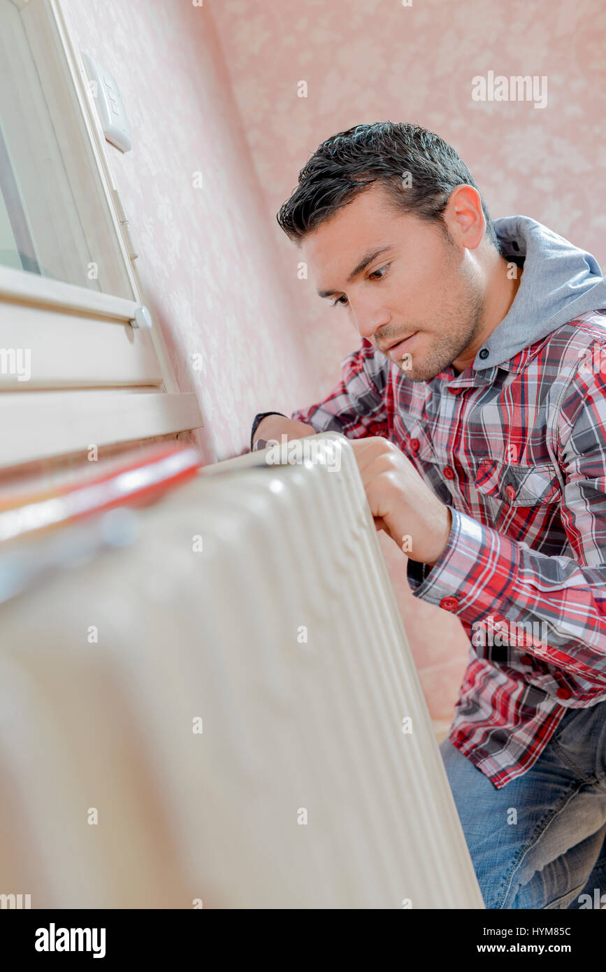 Broken radiator Stock Photo Alamy