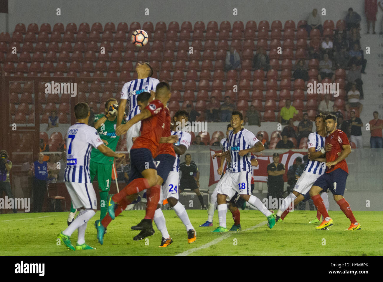 BUENOS AIRES, 04.04.2017:  Aproaching of Independiente during match between Independiente (ARG) and Alianza Lima (PER) at Estadio Libertadores de Amér Stock Photo