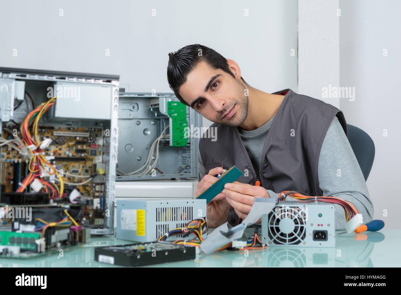 recycle of computer parts Stock Photo Alamy