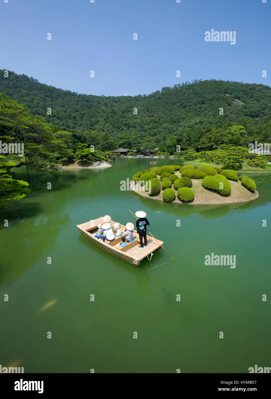Ritsurin garden, city of Takamatsu, Japan Stock Photo