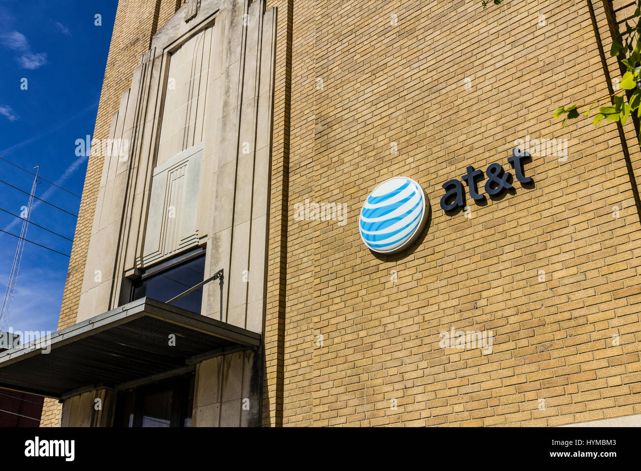 Kokomo - Circa October 2016: Downtown AT&T Central Office. AT&T now offers IPTV, VoIP, Cell Phones and DirecTV XIII Stock Photo