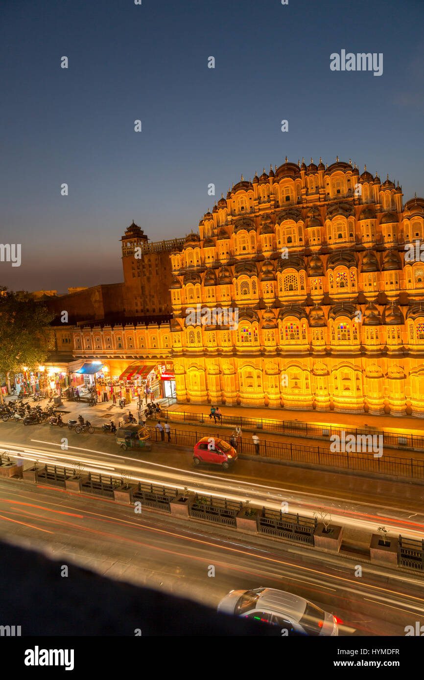 Hawa Mahal, der Palast der Winde, Jaipur, Rajasthan, Indien Stock Photo ...