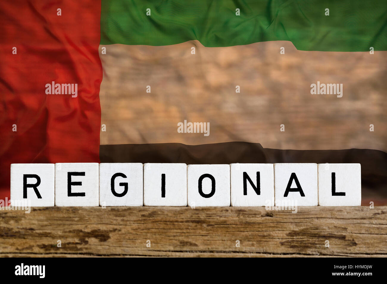 Regional concept, United Arab Emirates, on wooden background Stock Photo