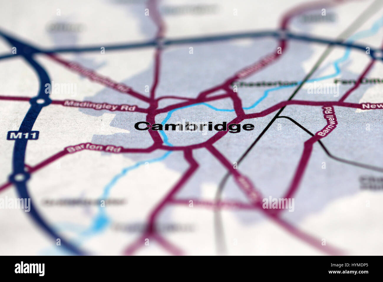Cambridge map Stock Photo