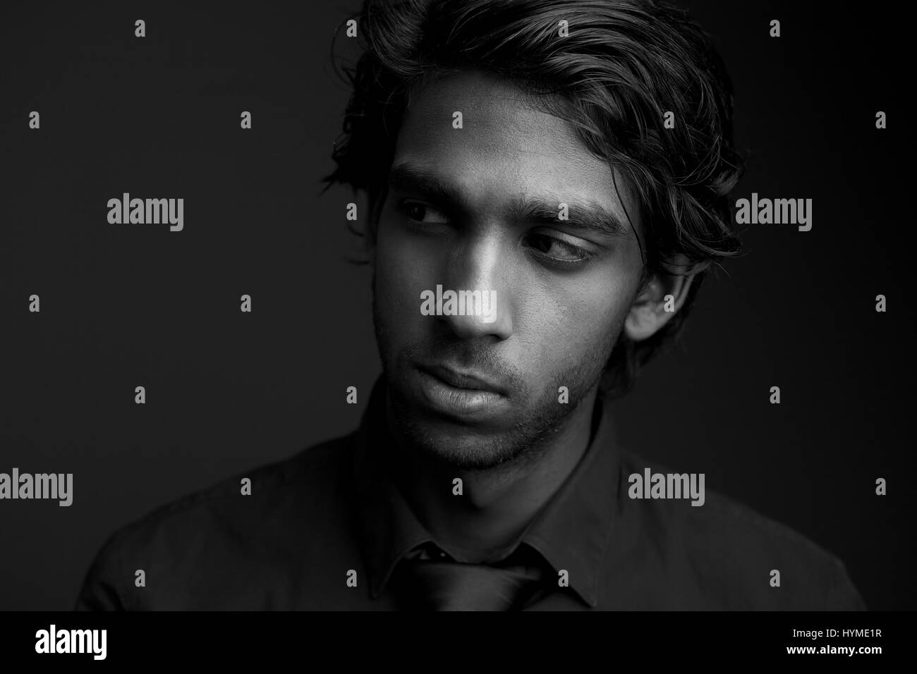 Indian man male studio Black and White Stock Photos & Images - Alamy