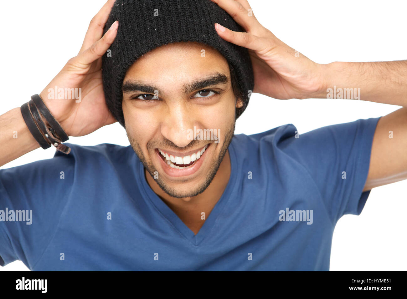 Indian man laughing close up hi-res stock photography and images - Alamy