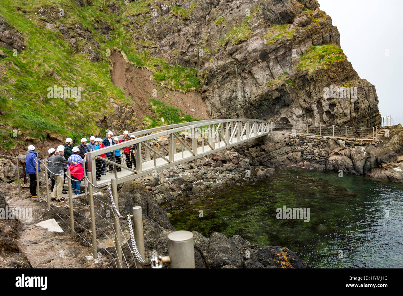The Gobbins Cliff Path, near Islandmagee, County Antrim, Northern Ireland, UK Stock Photo Alamy