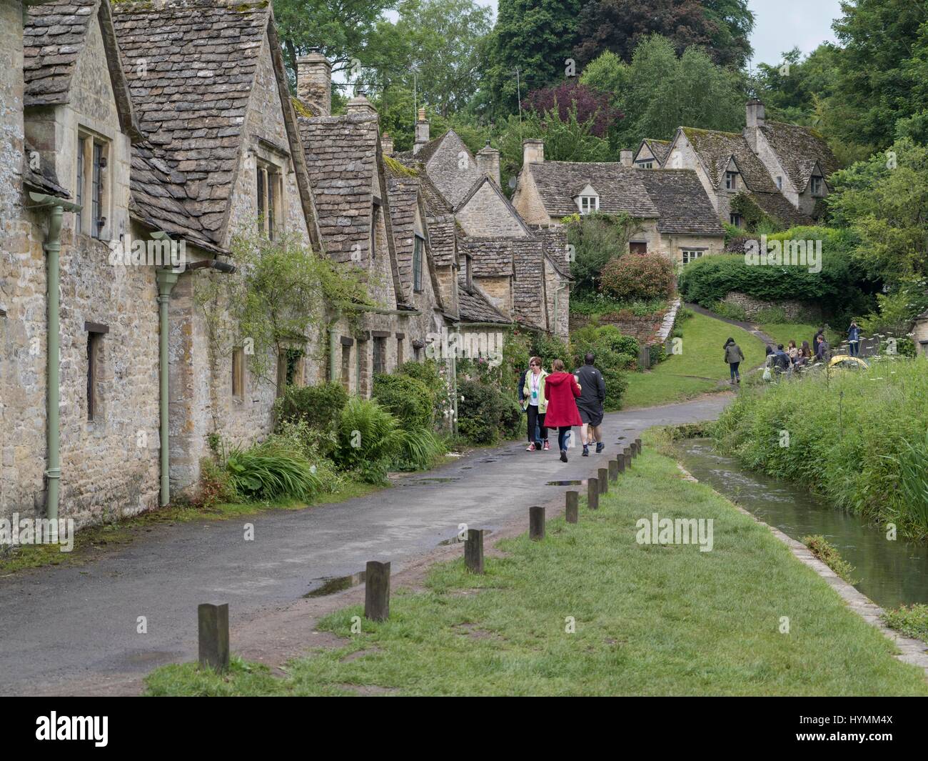 Beautiful cottages at Arlington Row in Cotswolds village of Bibury