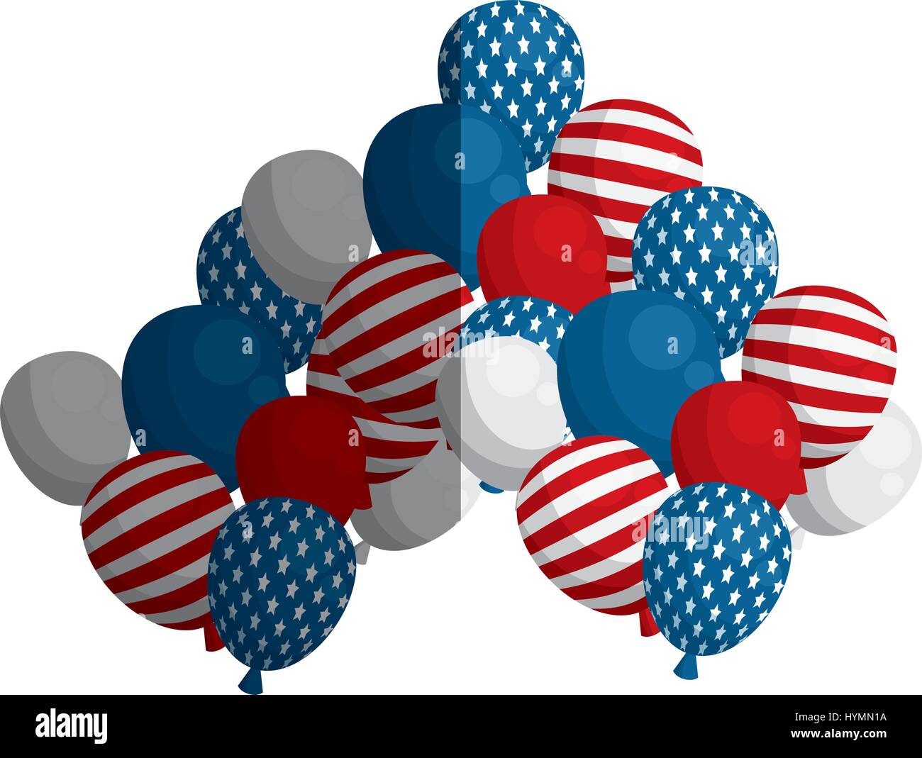 united states of america balloons air party Stock Vector Image & Art