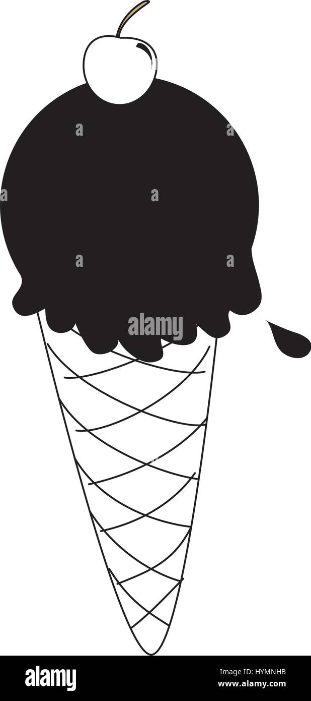 Monochrome silhouette ice cream hi-res stock photography and images - Alamy