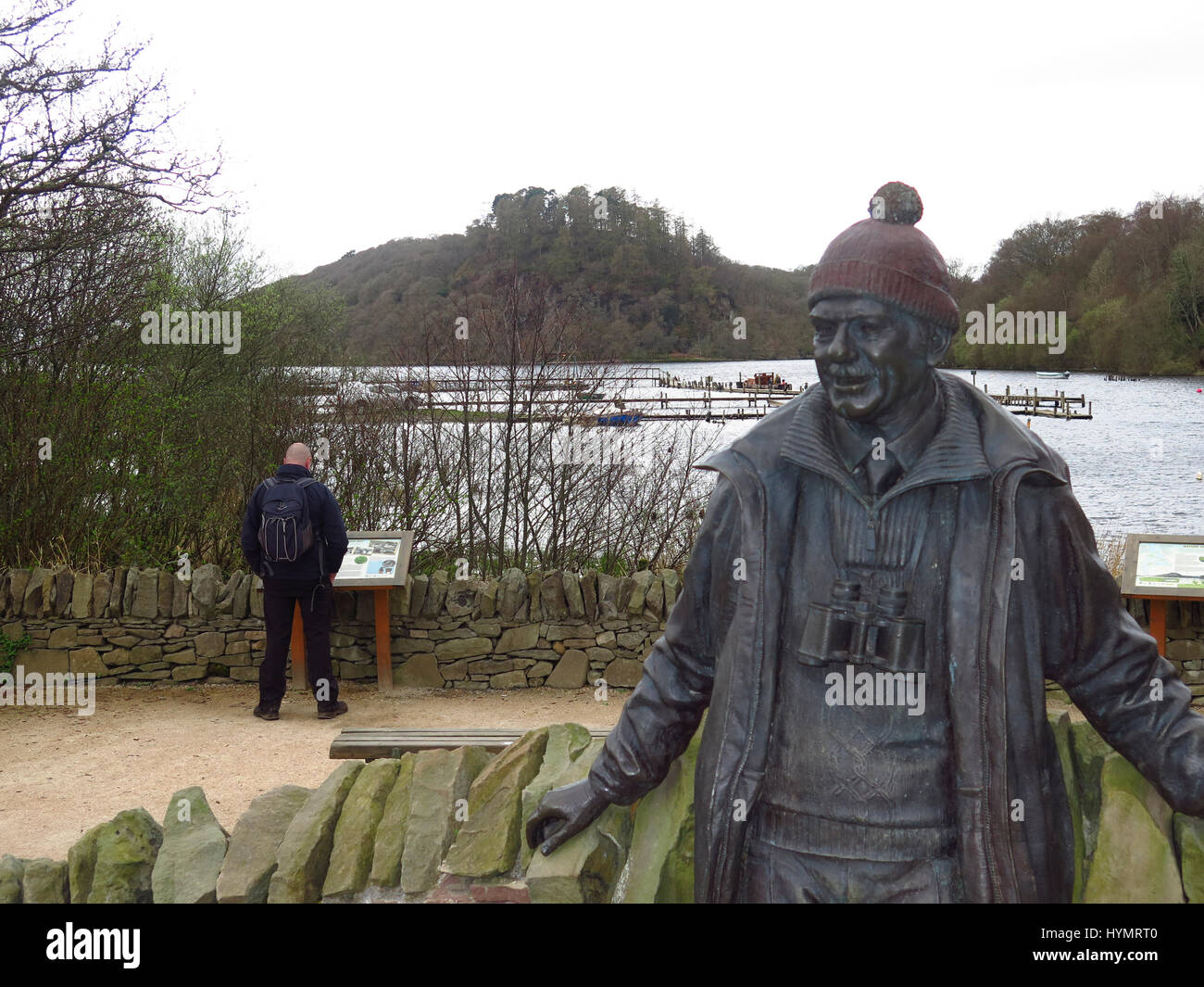 Tom Weir statue Balmaha Stirlingshire Stock Photo