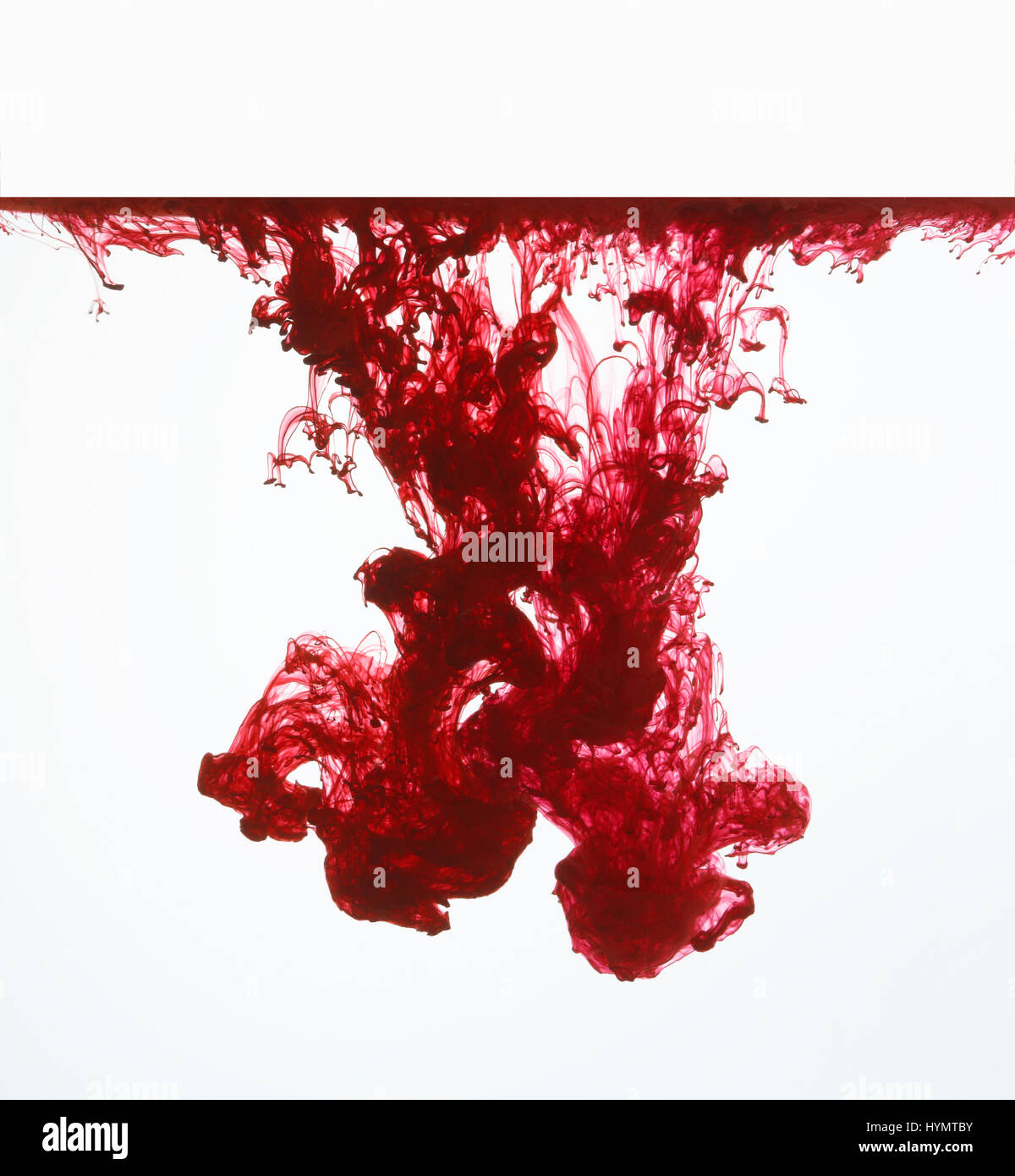 Red Ink in water Stock Photo