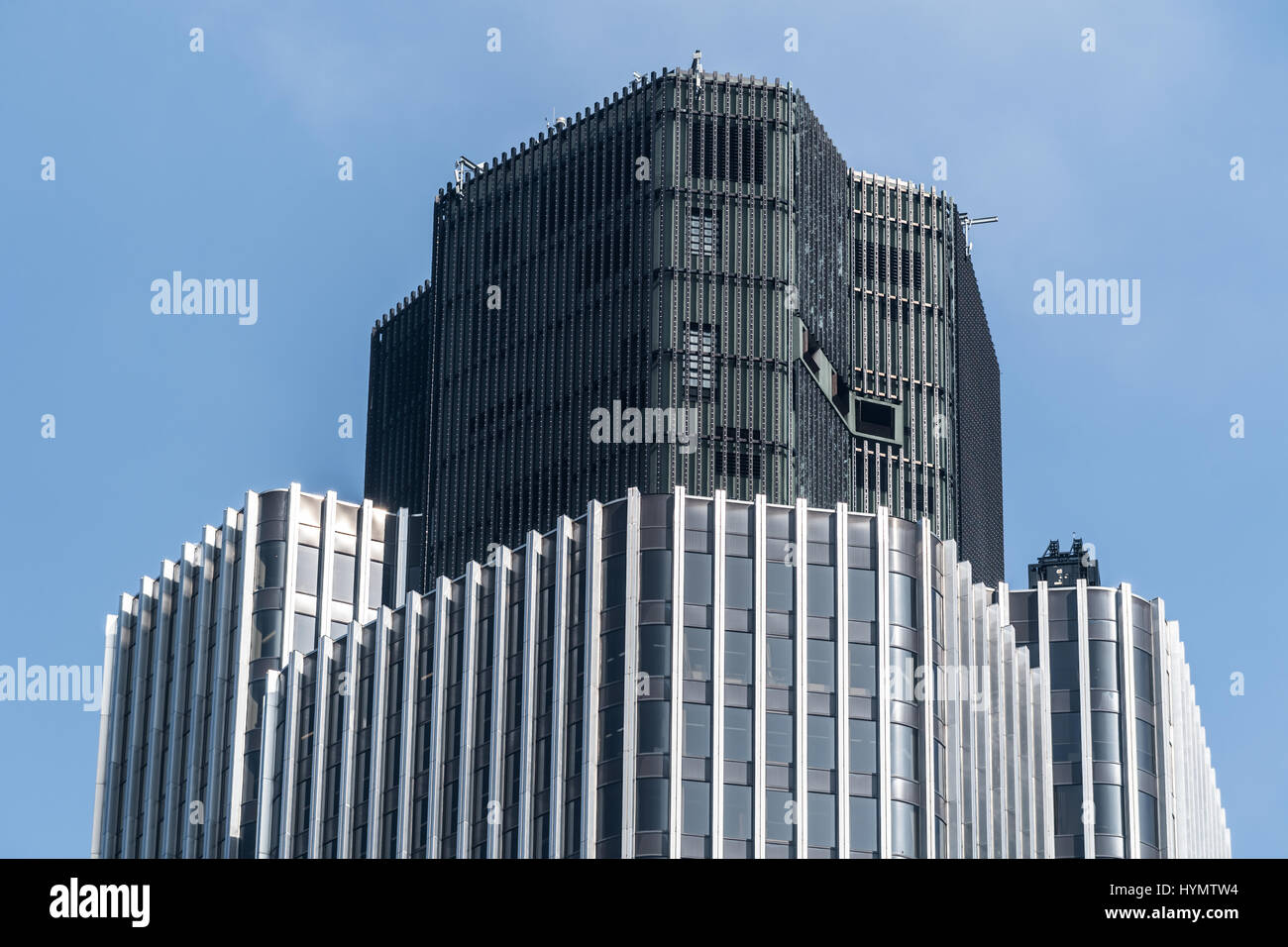 Tower 42 (previously the NatWest Tower) at Old Broad street, City of London, one of the two financial districts in England's capital city. Stock Photo