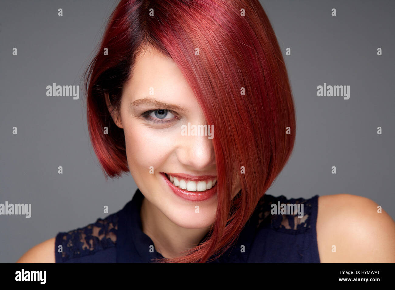 Beautiful young woman red hair hi-res stock photography and images - Alamy