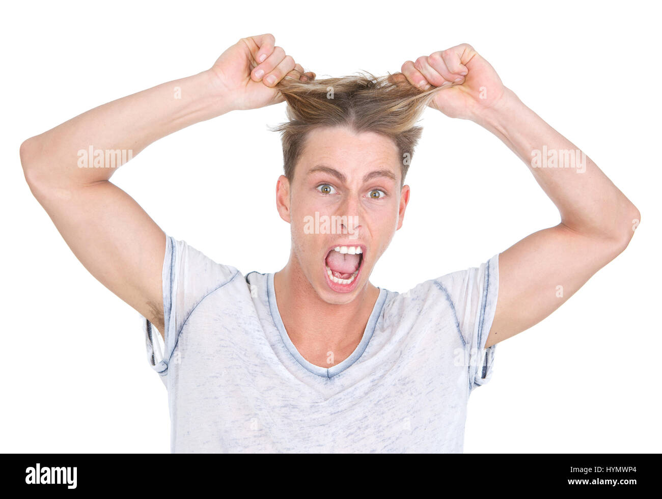 Pulling your hair out hires stock photography and images Alamy