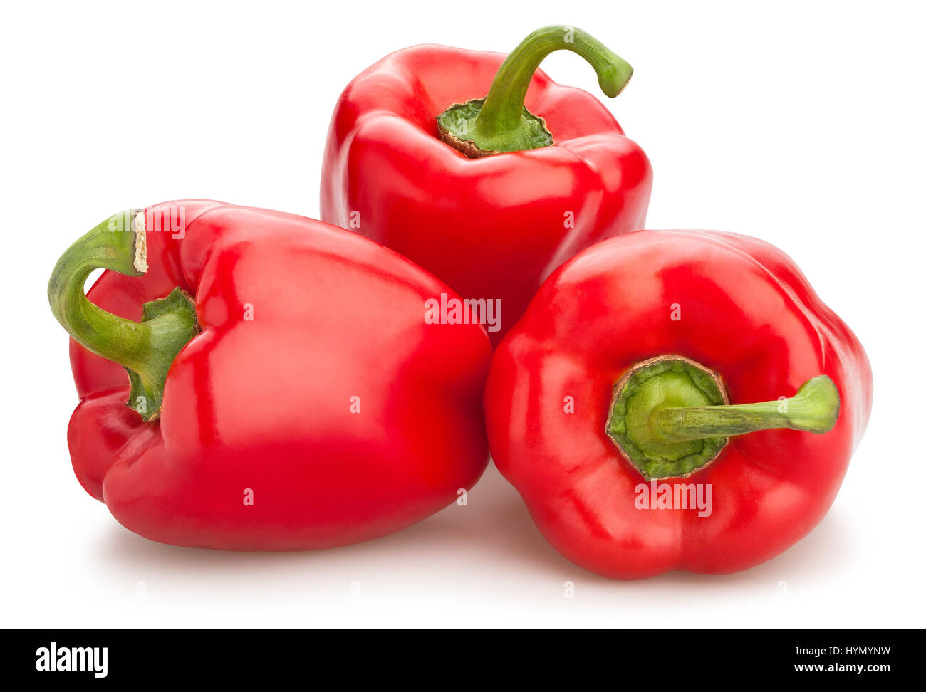 red bell pepper isolated Stock Photo