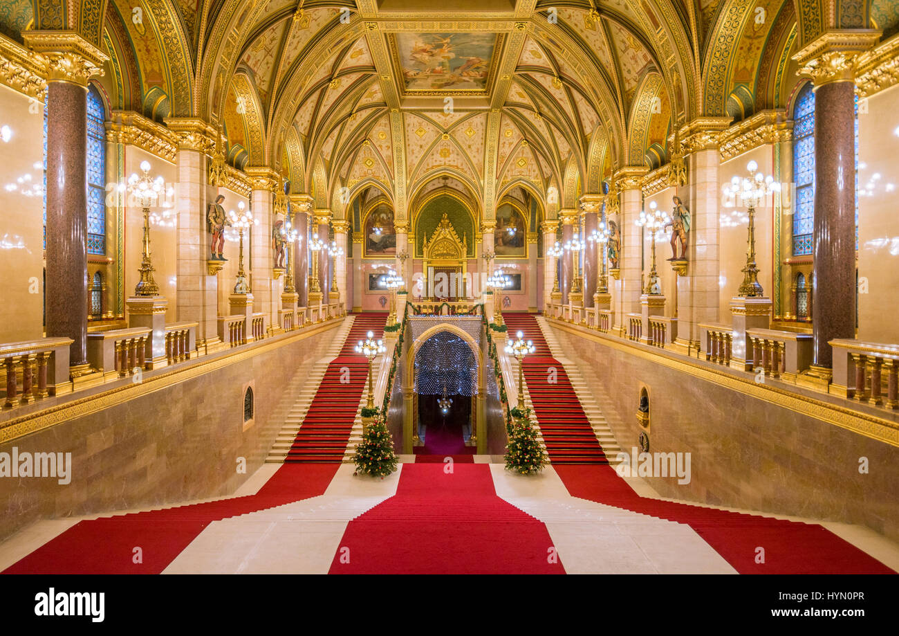 Budapest Parliament interior, Hungary Stock Photo