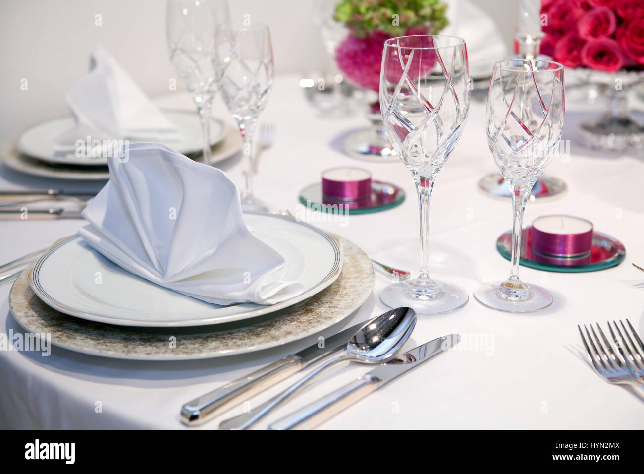 Elegant Dinner Party Stock Photo Alamy