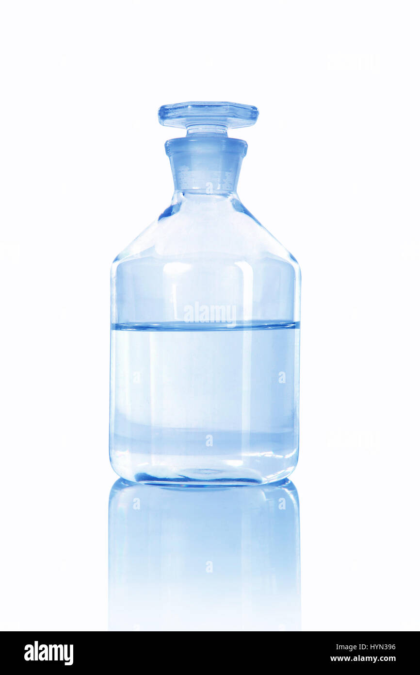 Medical alcohol bottle with liquid insidehalf full Stock Photo Alamy