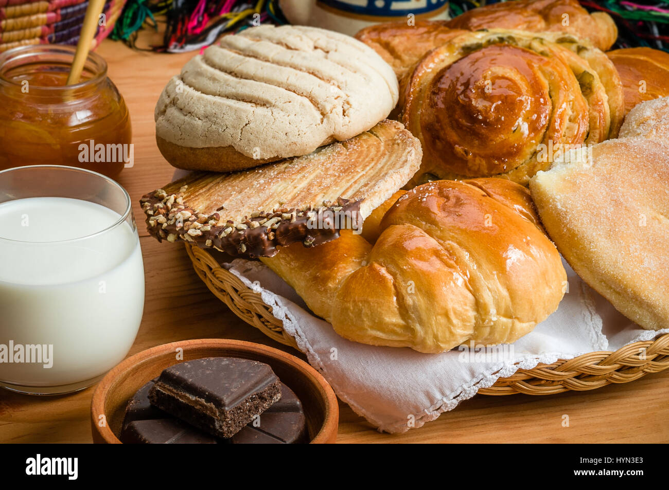 Sweet bread assorted traditional Mexican bakery Stock Photo Alamy
