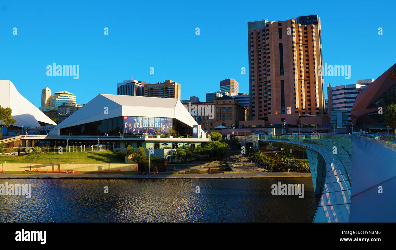 Adelaide From River Torrens Stock Photo