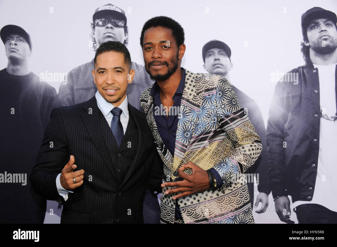 Neil Brown Jr. and Keith Stanfield (r) attends the Straight Outta ...