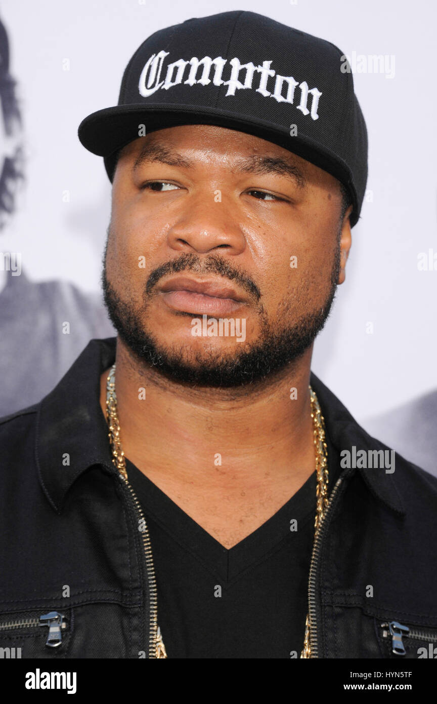 Xzibit attends the Straight Outta Compton world premiere at L.A. Live