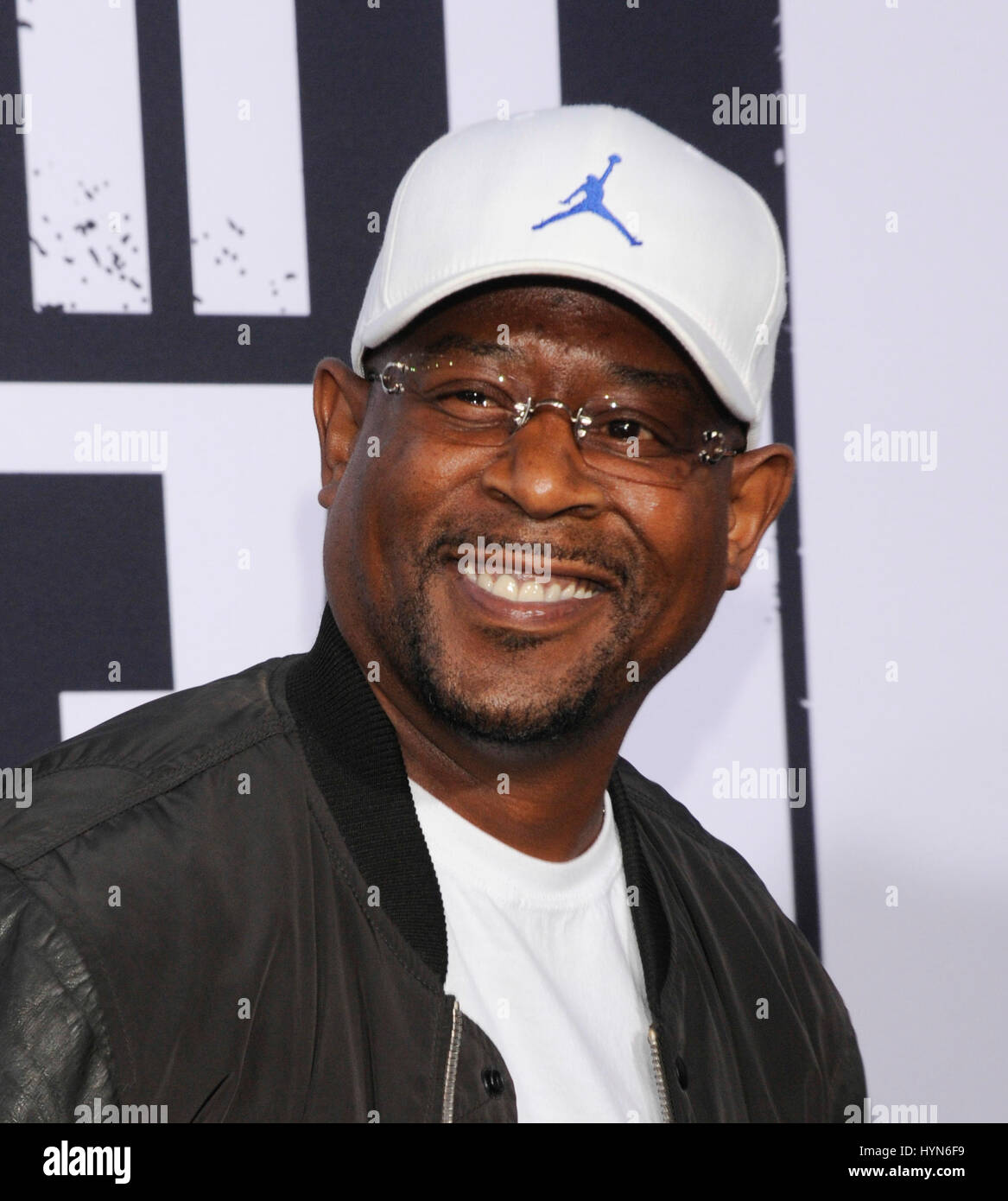 Martin Lawrence attends the Straight Outta Compton world premiere at L.A. Live on August 10th, 2015 in Los Angeles, California Stock Photo