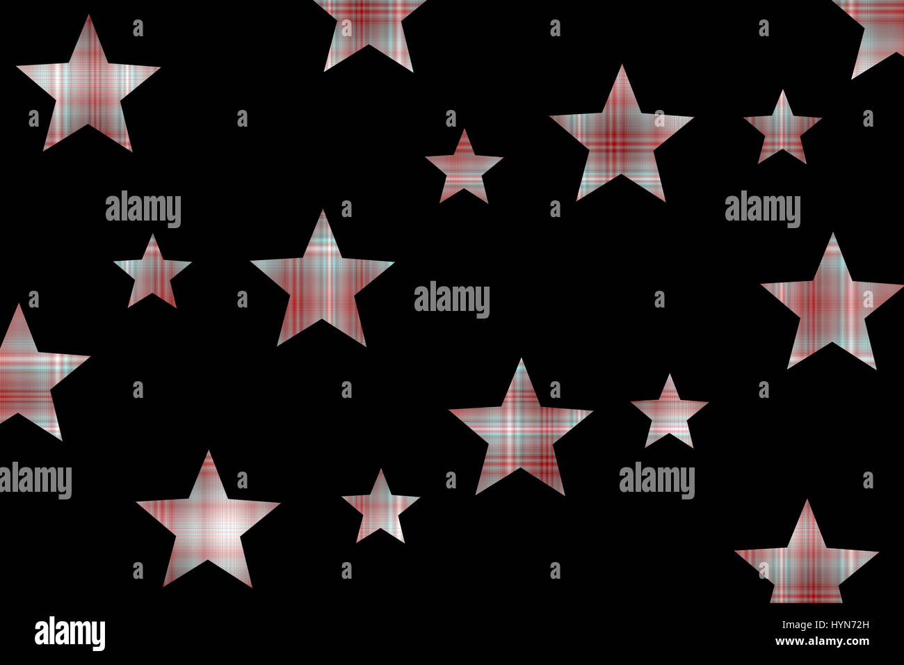 Checkered stars Stock Photo
