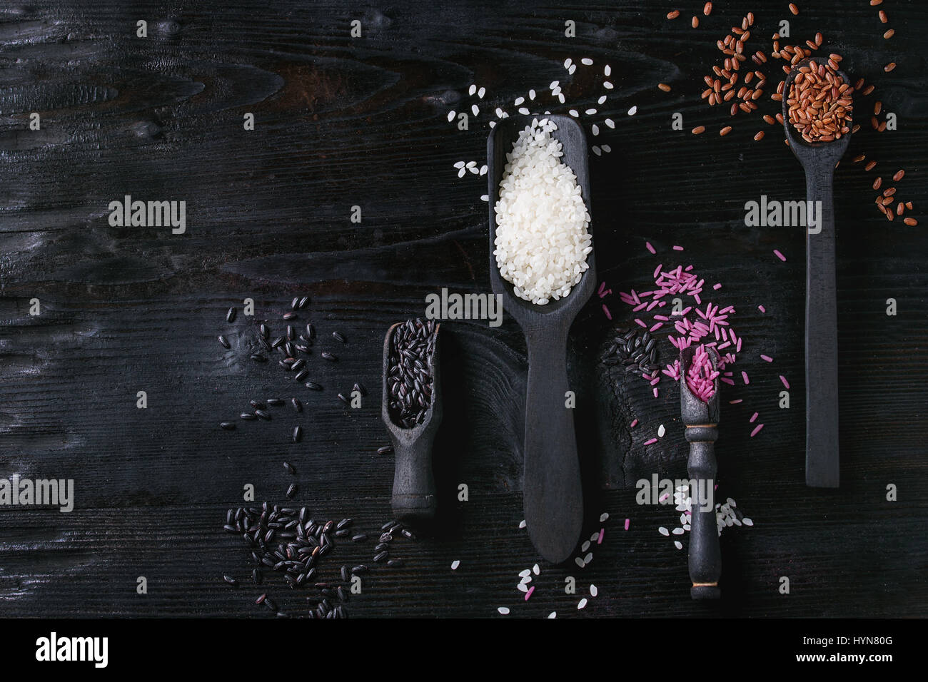 Variety of colorful rice Stock Photo - Alamy