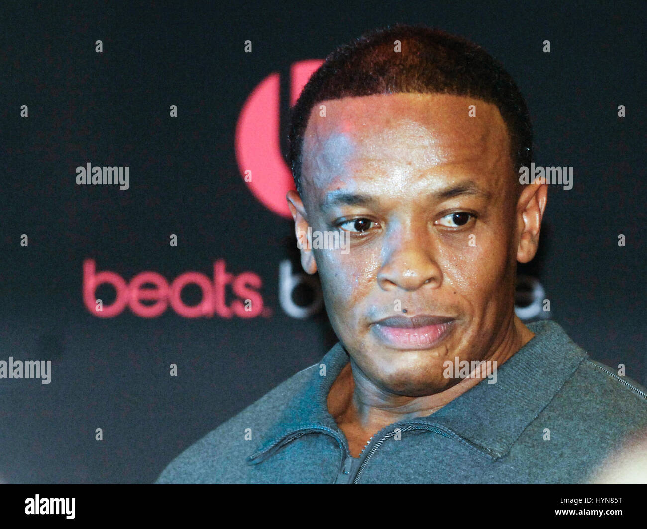 Rapper/Producer Dr. Dre attends Lady Gaga CD release and beats by dr. dre at Best Buy on November 23, 2009 in Los Angeles. Stock Photo
