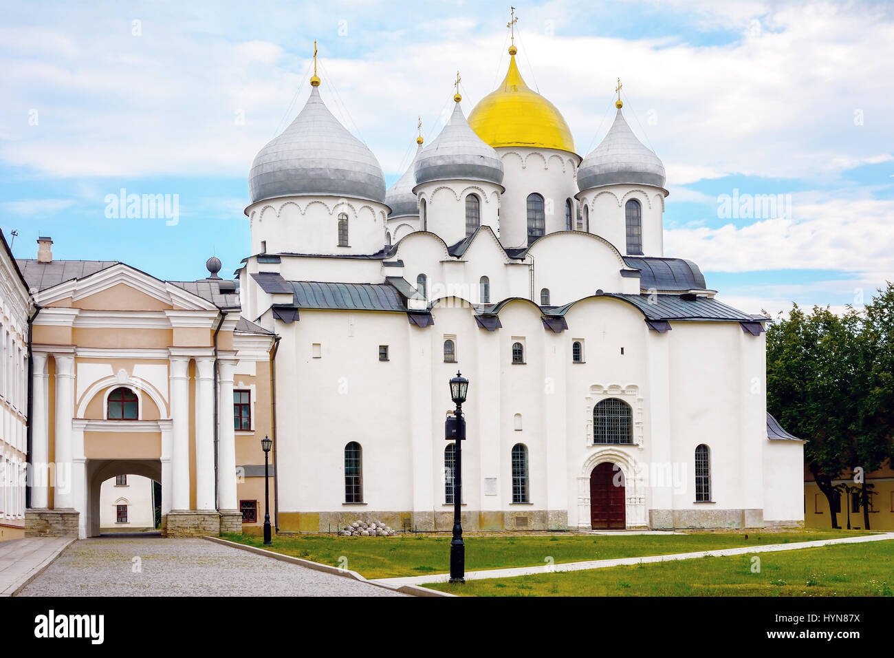 Novgorod the Great, the Saint Sophia Cathedral in the citadel Stock Photo
