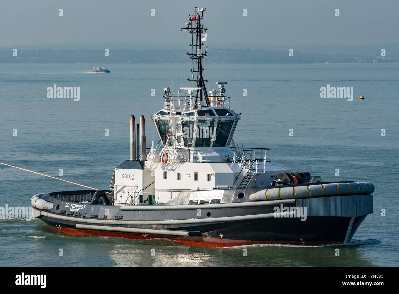 SD Tempest a new Serco Marine tug at Portsmouth Stock Photo Alamy