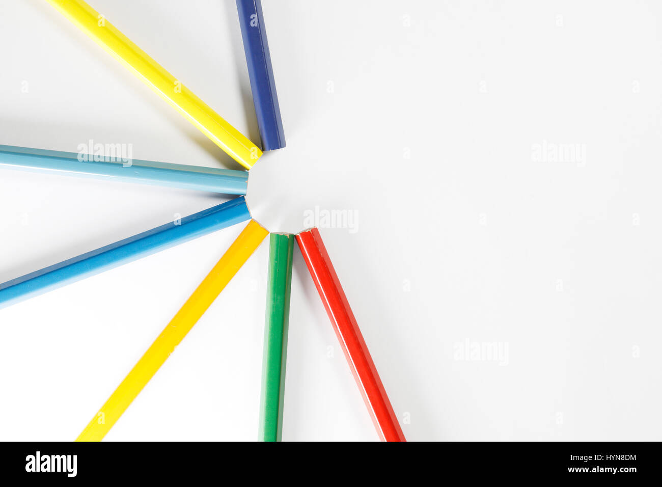 Color pencils isolated on white background Stock Photo - Alamy