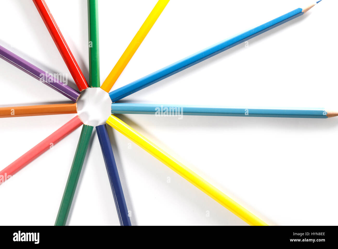 Color pencils isolated on white background Stock Photo - Alamy