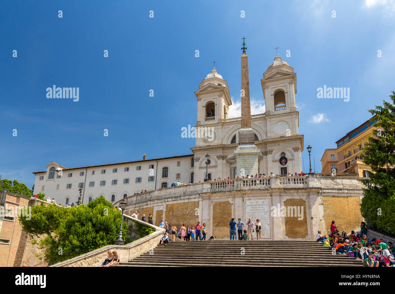 Church Trinita dei Monti in Rome, Italy Stock Photo - Alamy