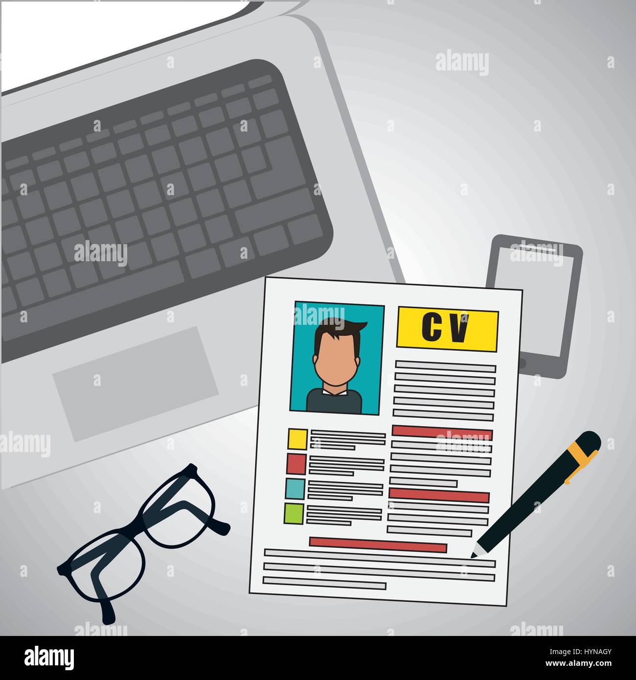 human resources concept with icon design, vector illustration 10 eps ...