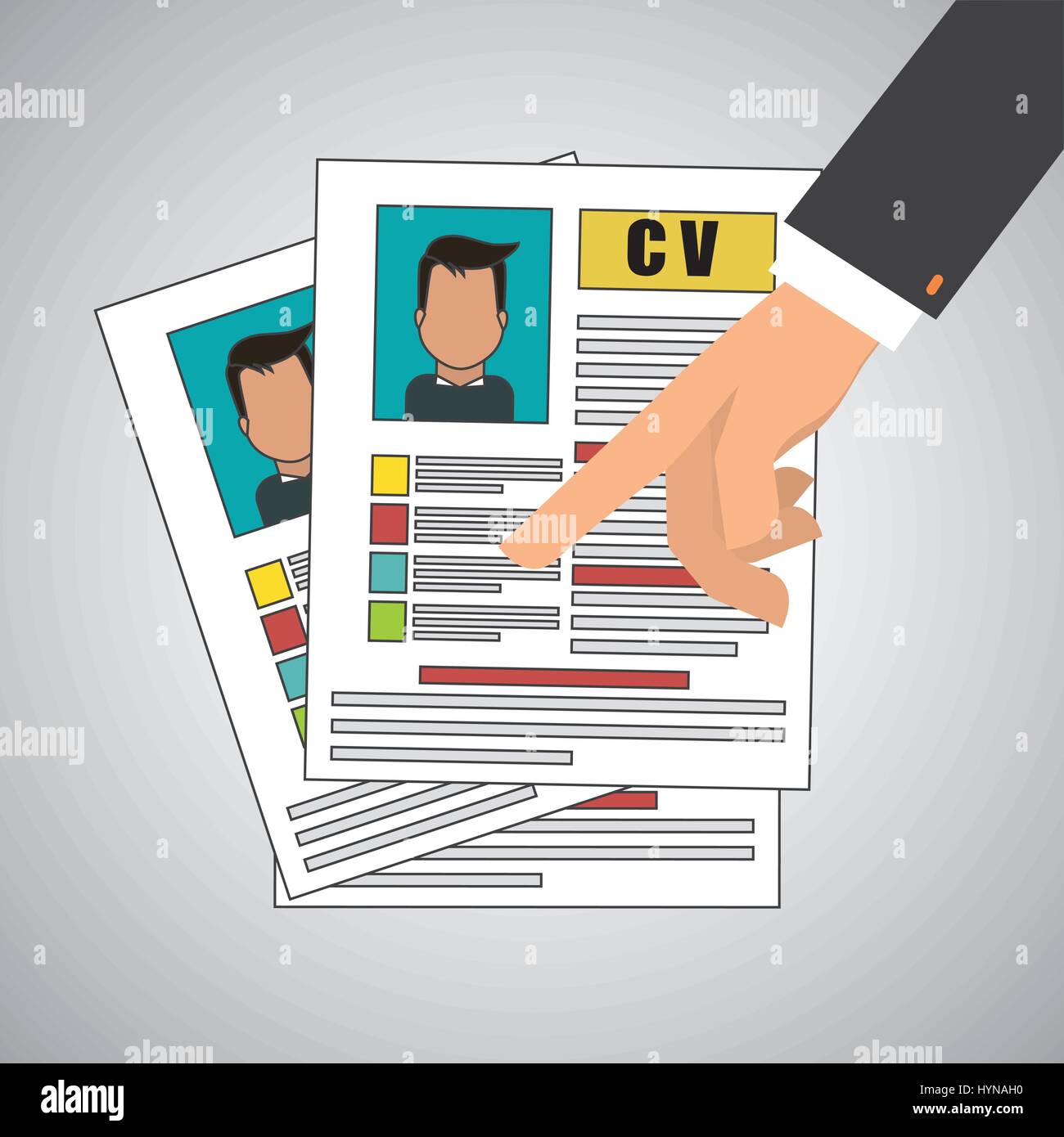 human resources concept with icon design, vector illustration 10 eps ...