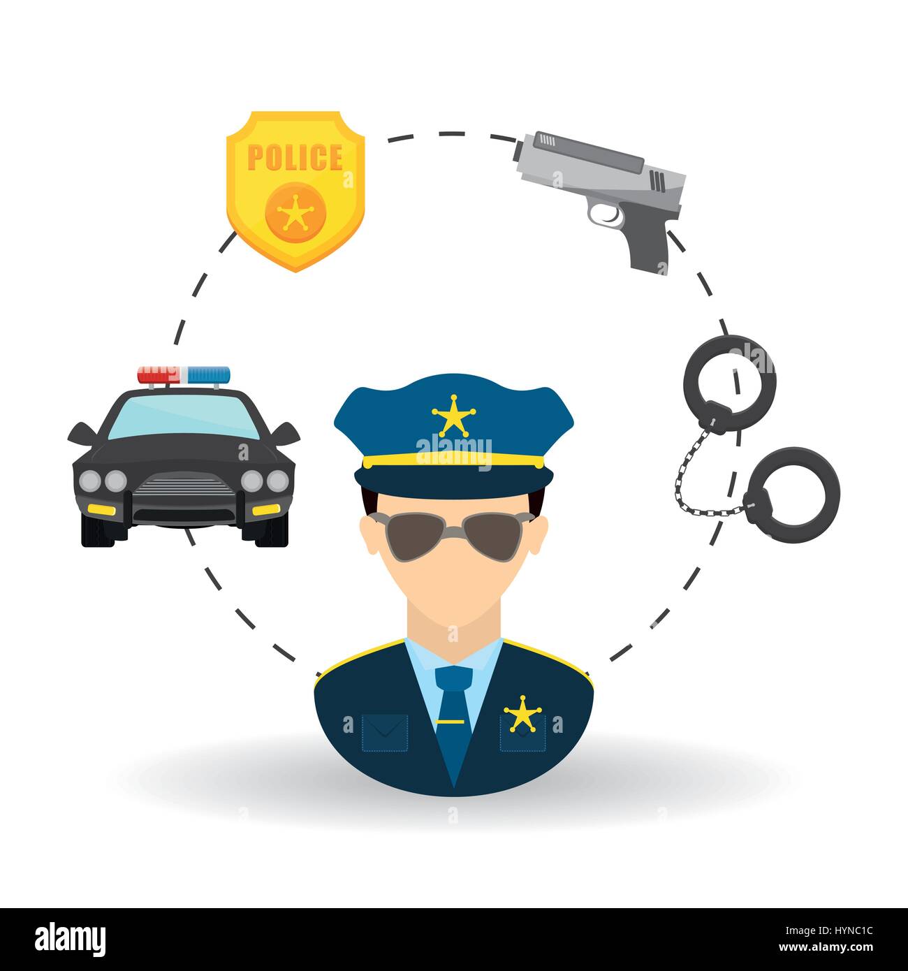Police concept with icon design, vector illustration 10 eps graphic ...